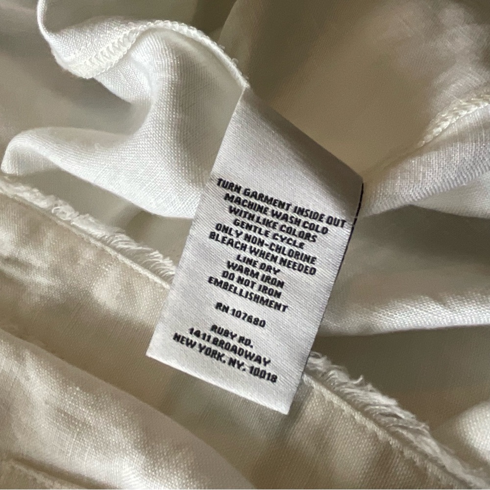 Ruby Rd. White Embellished Lightweight Button Fro… - image 4